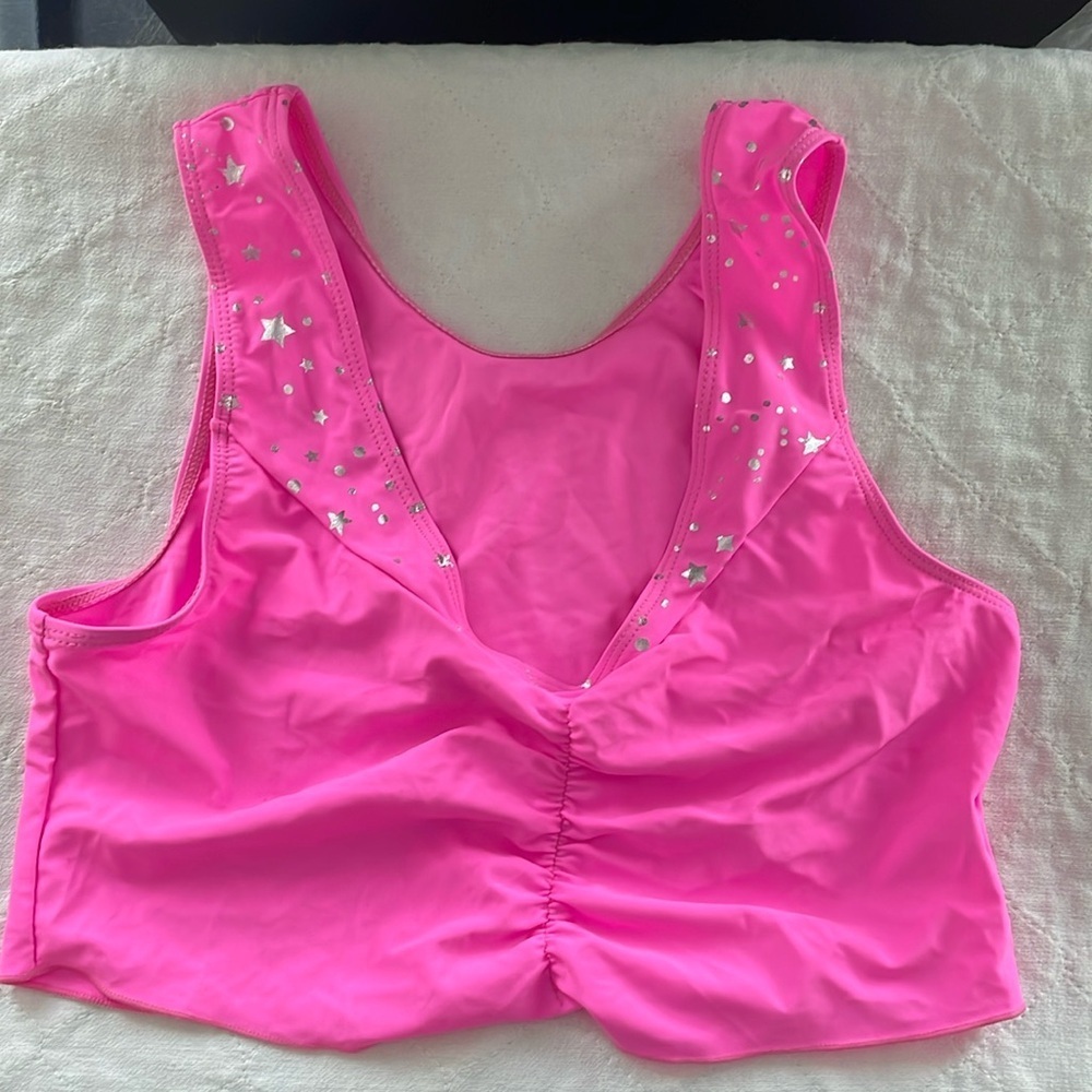DANGCOS Pink 70s 80s top for Women Hippie Disco Costume